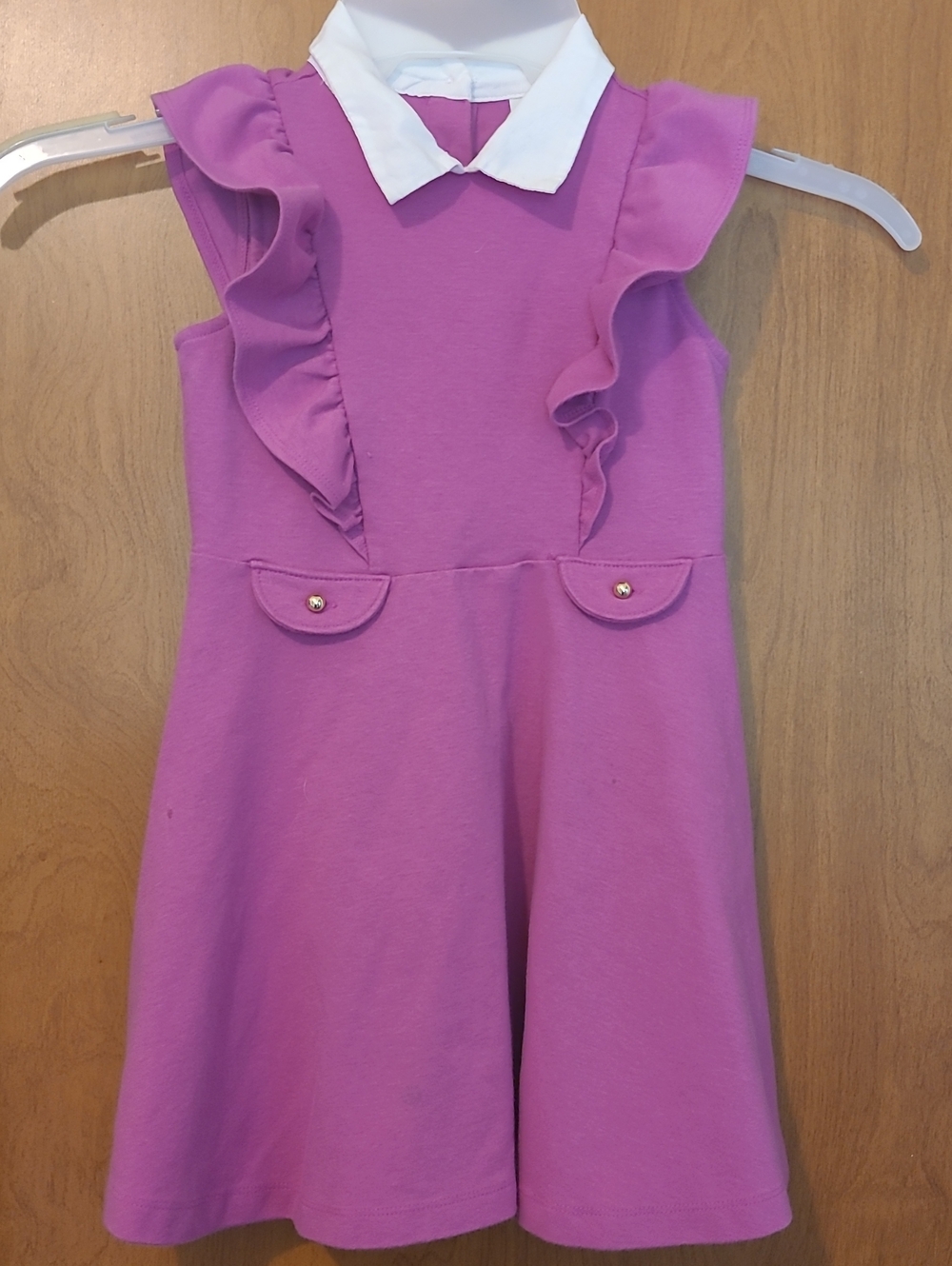 Janie and Jack Lavender Ruffle Dress with White Collar